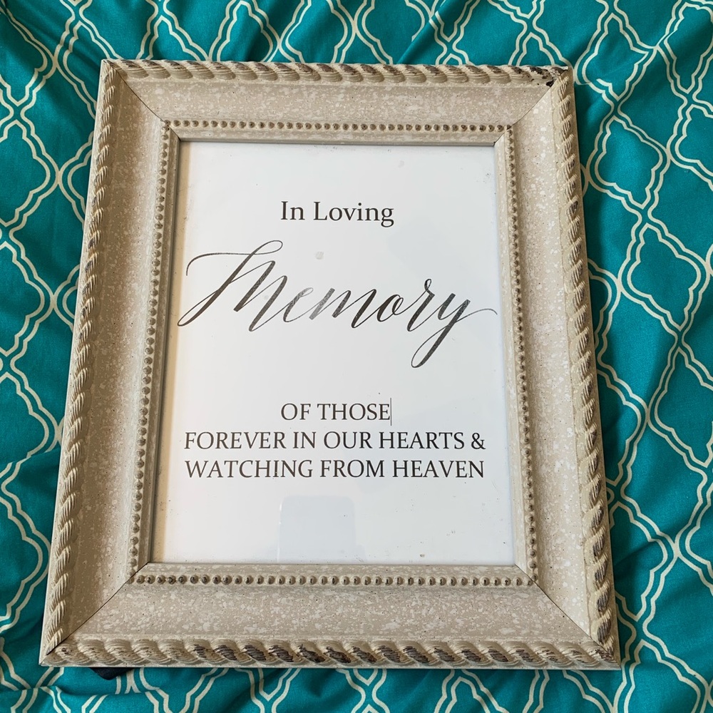 Wedding sign and frame